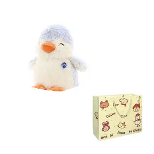 Очаровательные плюшевые куклы пингвины высота 25см/35см LEVENKENESS, светло-голубой