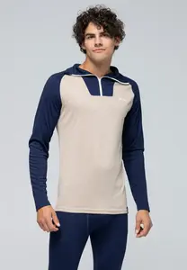 Флисовая рубашка BULA с регулируемым воротником стойкой, синий