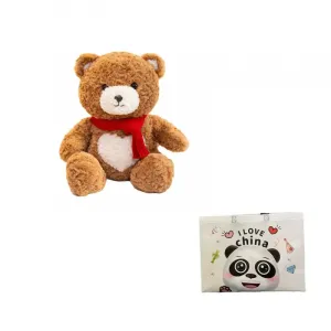 Милый шарф медведь, плюшевые куклы плюшевый мишка с рожками быка, высота 30см/40см Bitter purchase