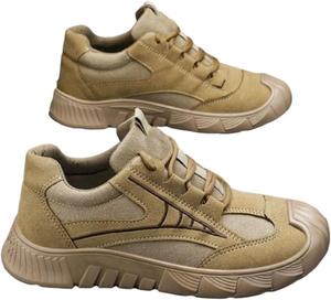 Мужские зимние ботинки высокие с флисовой подкладкой, снегоступы для мужчин, водонепроницаемые ботинки с усиленным носком, противоскользящая ПВХ подошва для походов, повседневной носки, ботинки и зимняя обувь Generic, хаки