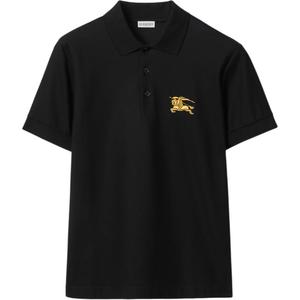 Поло с логотипом Equestrian Knight Burberry, черный