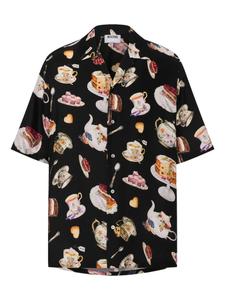 Moschino шелковая рубашка с принтом, черный