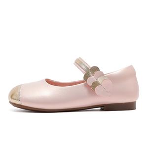 Низкие детские кожаные туфли для детей BOBDOG, розовый