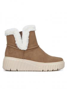 Ботинки женские Rieker зимние с мехом, коричневый