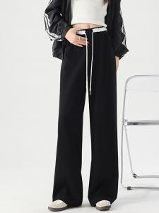 Женские спортивные штаны на шнуровке Doux Belle, цвет Black