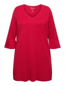 Футболка Ulla Popken Longshirt, цвет dunkel rot