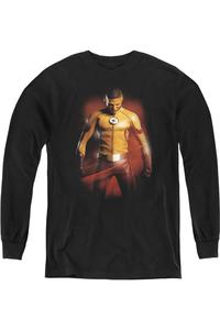 Футболка с длинным рукавом Flash Kid Flash для детей Gildan, черный