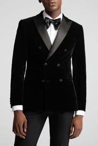 Пиджак бархатный Antique Rogue приталенного кроя, черный