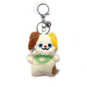 Очаровательная миниатюрная кошка с ручной веревочной застежкой плюшевый кукольный подвес высотой 8см Bowl, оранжевый