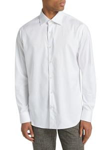 Рубашка с геометрическим узором и пуговицами спереди Saks Fifth Avenue, белый