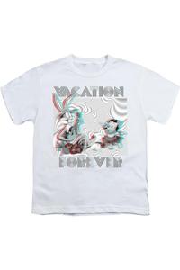 Футболка с коротким рукавом Looney Tunes Vacation Forever для детей Gildan, белый