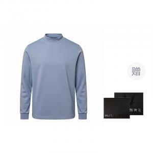 Футболка мужская, полуводолазка, утолщенная, прямой крой Mr.Bu, [box]sky синий-small turtleneck