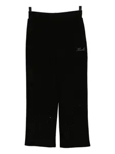 Брюки с тисненным логотипом Karl Lagerfeld, черный