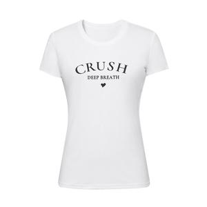 Футболка женская Deep Breath с большими буквами, черный