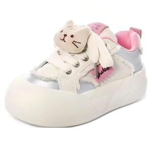 BINGO DUCK Кроссовки для скейтбординга с низким голенищем для женщин серебристо-розовые, цвет Silver Pink