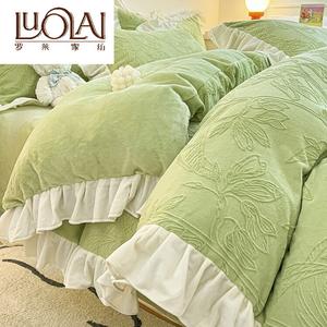 LUOLAI HOME Комплект постельного белья из 4 предметов, простыня на резинке, 180x200 см