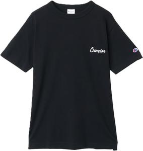 Мужская футболка Champion с коротким рукавом и круглым вырезом, 100% хлопок, графический логотип, базовый размер C8-X319, белый/черный