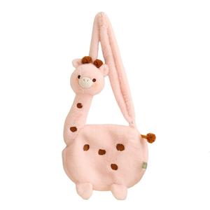 Плюшевая кукла One Luck Peaceful Giraffe через плечо высота 50см Fat Fat Dragon, розовый