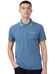 Рубашка-Поло с контрастными полосками Ben Sherman, синий