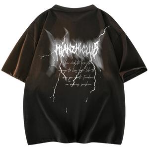 Футболка унисекс хлопковая, черная молния (с длинным рукавом)