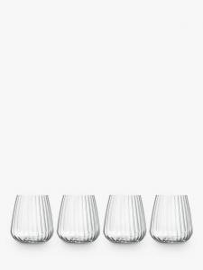 Optica Fluted Glass Tumblers, набор из 4 штук, 450 мл, Clear Luigi Bormioli, ear