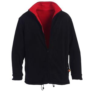 Gioberti Мужская двусторонняя тяжелая флисовая куртка на молнии, цвет Black Red
