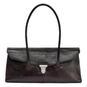 Lemaire Женская сумка через плечо из коровьей кожи кофейного цвета