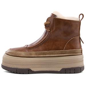 Женские зимние ботинки DAPHNE водонепроницаемые на толстой подошве, коричневый