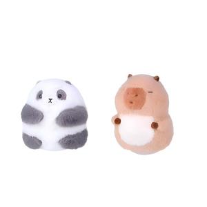 Плюшевая игрушка капибара панда, высота 12см Le Jil