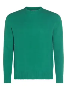 Шерстяной свитер с круглым вырезом Piacenza Cashmere, зеленый
