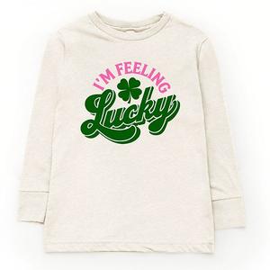 Яркая футболка с длинным рукавом и принтом I'M feeling lucky The Juniper Shop, Natural