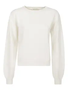 Свитер с круглым вырезом и блестящими деталями Hinnominate, белый