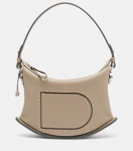 Сумка через плечо Pin Swing Surpiqué из мягкой кожи Delvaux, Tourterelle - Ivory
