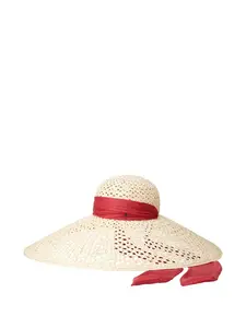 Шляпа Blanche с лентой Maison Michel, бежевый