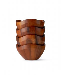 Салатница Billow, индивидуальная, 4 шт Nambé, коричневый