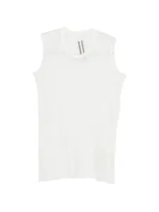 Футболка с рубчатыми необработанными краями Rick Owens, белый