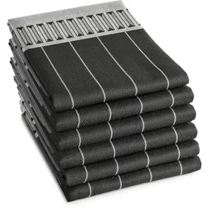 DDDDD кухонное полотенце «Жюль», (набор, 6 шт.), черный/белый/светло-серый/темно-серый