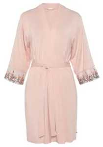 LASCANA Кимоно с вышитым кружевом, розовый