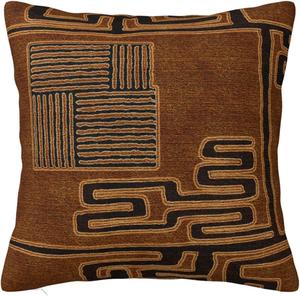 Paruiny Чехол для подушки Kuba Cloth Print Reversible Fluffy White