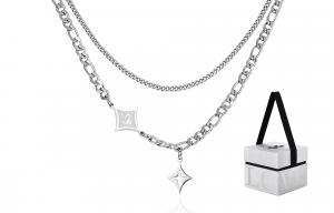 Титановая стальная многослойная цепь Unisex Zeroline, Capricorn (Gift Box)