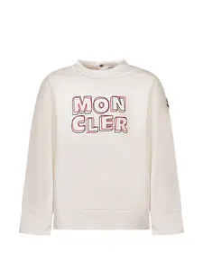 Свитшот с логотипом Moncler Enfant, бежевый