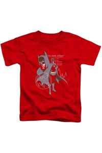 Футболка для малышей Batman с коротким рукавом, стройная и мускулистая Gildan, красный