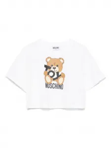 Футболка с принтом Teddy Bear Moschino Kids, белый