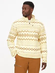 Флисовый пуловер с полузастежкой и принтом Heavyweight Drop Line - мужской Marmot, Wheat Nordic