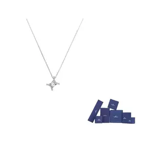 Swarovski Металлическое посеребренное ожерелье для женщин silver