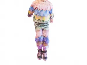 Детские мягкие брюки Simeon с радужным цветочным принтом Molo