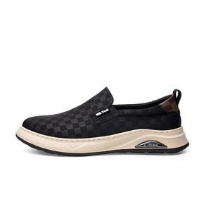 FED Дышащие низкие повседневные туфли мужские черные