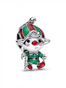 Pandora Серебряный кулон в виде рождественского эльфа