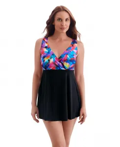 Удивительное купальное платье с глубоким декольте Amazing Crossover Plunge Swimdress Longitude by Mimi Flamingo, мультиколор