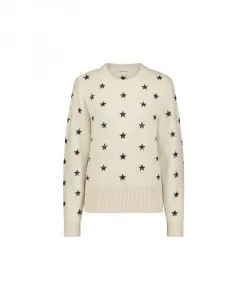 Свитер со звездным узором кремового цвета Fabienne Chapot, бежевый